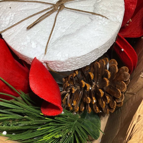 Nearly Natural Magnolia & Pine Candelabrum, Red,12'' x 7.5'' x 12'' - Picture 5 of 5